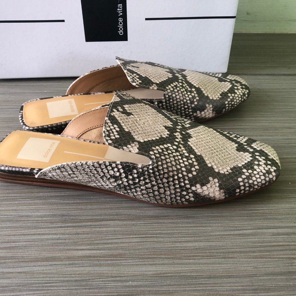 NEW Dolce Vita Snake Skin Print Stella Bree Mule